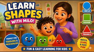 What Shape Is This? 🔺⬜⭕ | Fun Kids Learning with Milo