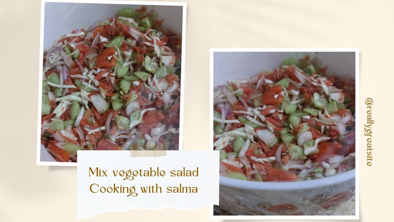 Healthy vegetable salad/mix vegetable salad cooking with salma YouTube