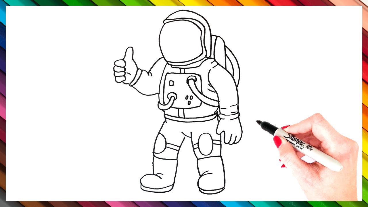 How To Draw An Astronaut Step By Step | Astronaut Drawing EASY | Super