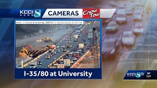 Iowa traffic: Multi-vehicle crash slows commute on I-35/80