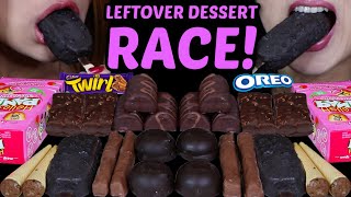 Asmr Leftover Dessert Race Mini Dove Ice Cream Bars, Cadbury Twirl, Chocolate Marshmallow, Oreo 먹방
