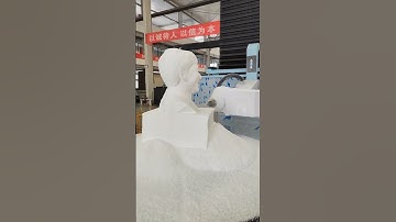 Rongchi 5 axis cnc router machine for statue carving#5axiscnc #foamcarving #statuemaking#jackiechan