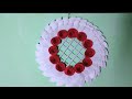 Diy room decor  amazing wallhanging craft easy and beautiful paper flower wall hanging idea