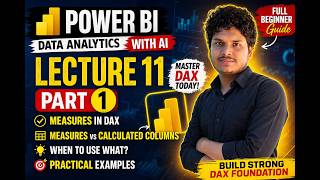 Power BI Lecture 11 Part 1 | Measures in DAX + Calculated Columns Explained 🔥 | Full Beginner Guide