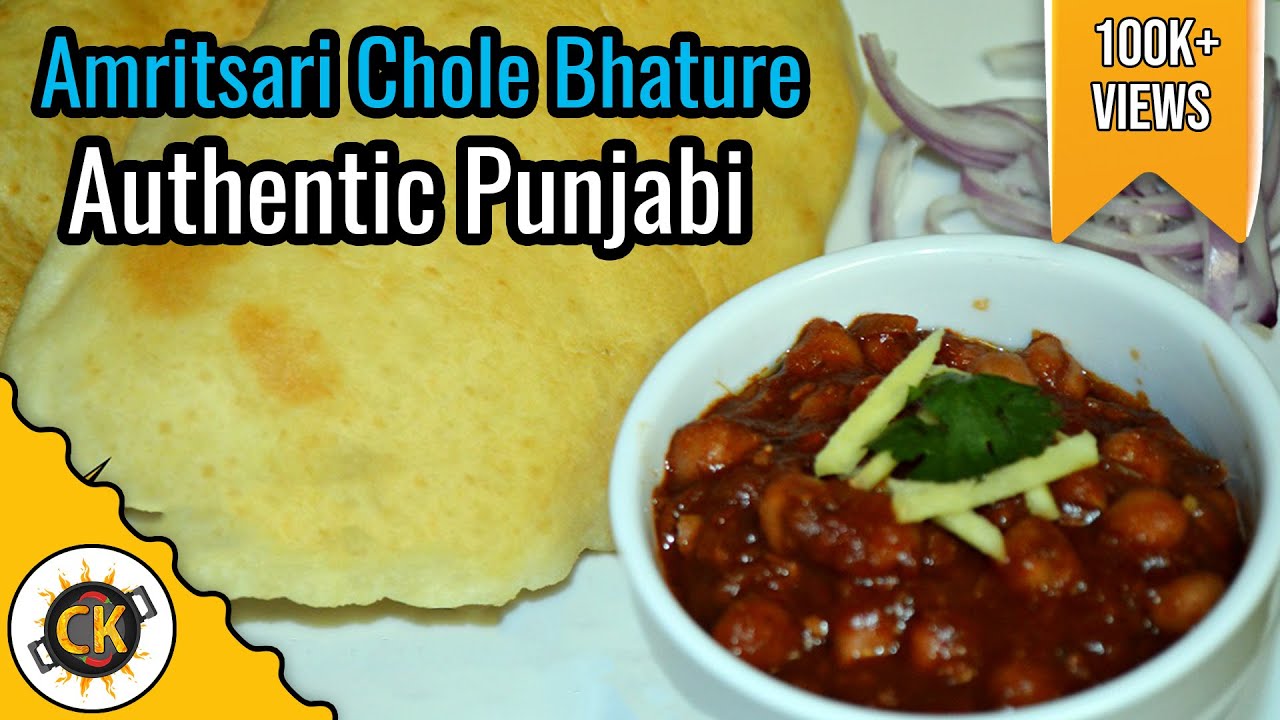 Chole Bhature Punjabi. Bhatoora easy recipe in two ways by Chawlas-Kitchen.com | Chawla