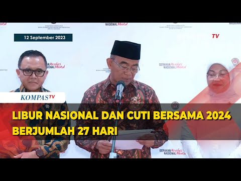 Pemerintah Umumkan Libur Nasional dan Cuti Bersama 2024 Berjumlah 27 Hari