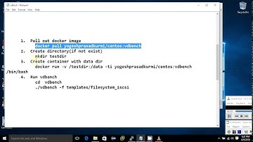 Running vdbench on persistent storage inside docker container