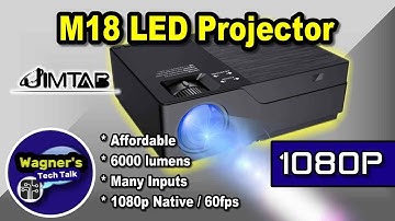 JimTab M18 LED Projector Review: Great 1080p output for Gaming+Movies!