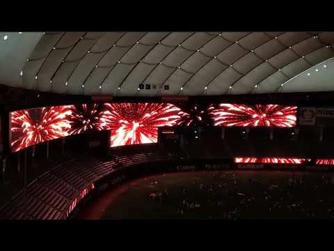 20220716　試合後の東京Dで花火大会！　ｵｰﾛﾗﾋﾞｼﾞｮﾝ演出→楽園ベイベーBGM　読売ｼﾞｬｲｱﾝﾂ(巨人)@東京ﾄﾞｰﾑ･内野指定席D