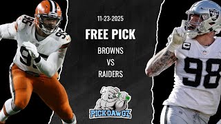 Cleveland Browns vs Las Vegas Raiders 11/23/25 NFL Pick & Prediction | NFL Week 12