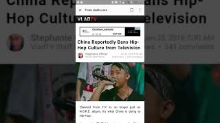 China bans more pop artist but saying they're being hip hop artist to