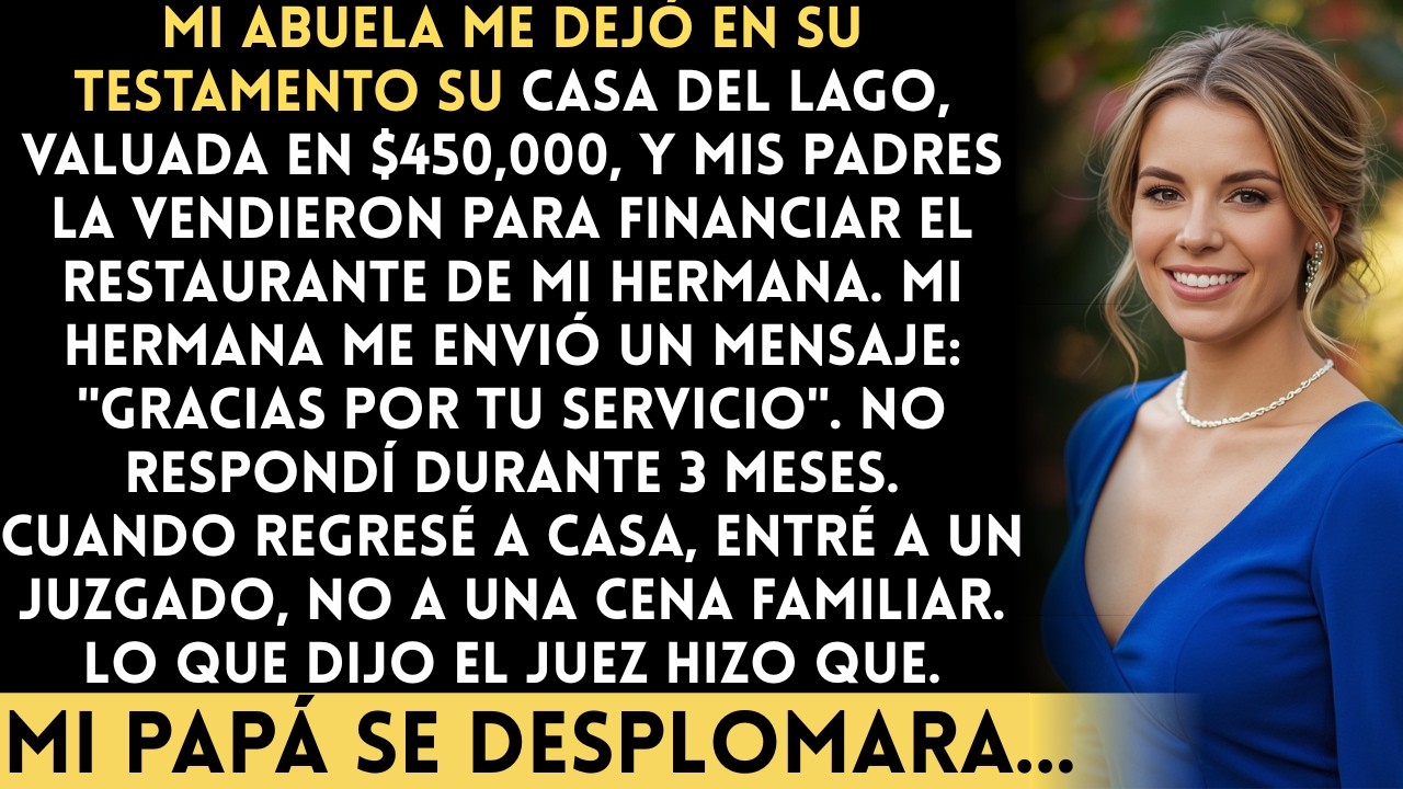 Mis padres vendieron la casa del lago de $450,000 mientras yo estaba desplegada—El juez hizo que...