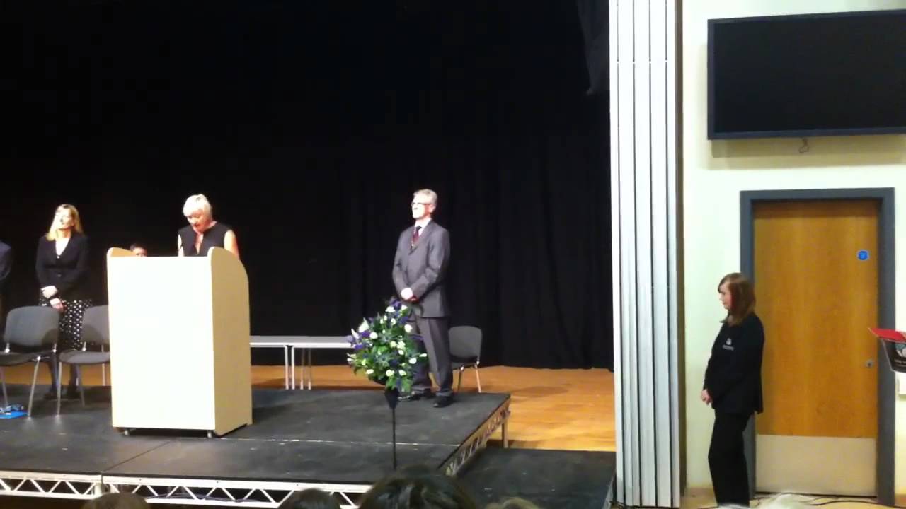 Beth receiving her head of year 8 award at John Smeaton Com