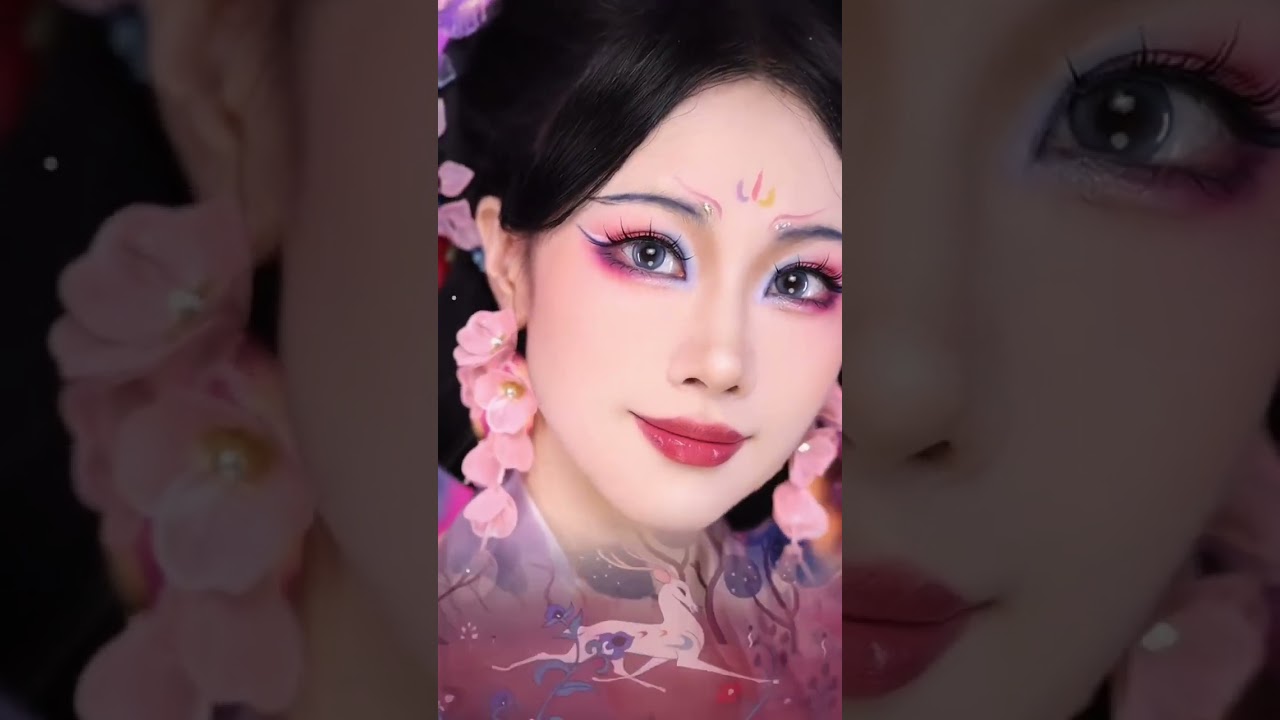 九色鹿灵感妆容， “我来人间降吉祥”#国风 #灵感妆容 #国漫 #是初九啊 #makeup#shorts