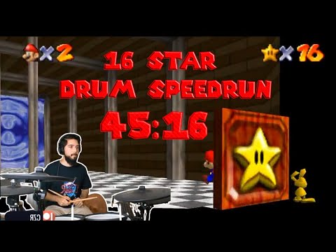 Super Mario 64 16 Star Drum% [Former WR] 45:16