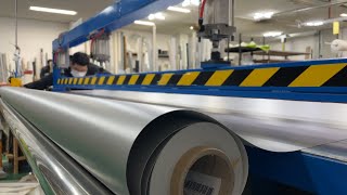 The process of making combi blinds. Blind curtain factory in Korea.
