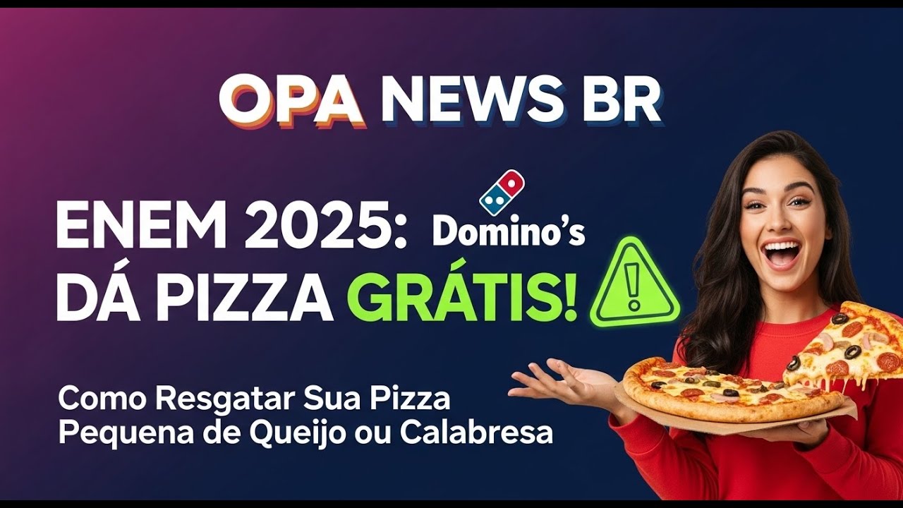 ENEM 2025: Domino's Dá PIZZA GRÁTIS! Como Resgatar Seu Brotinho de ...