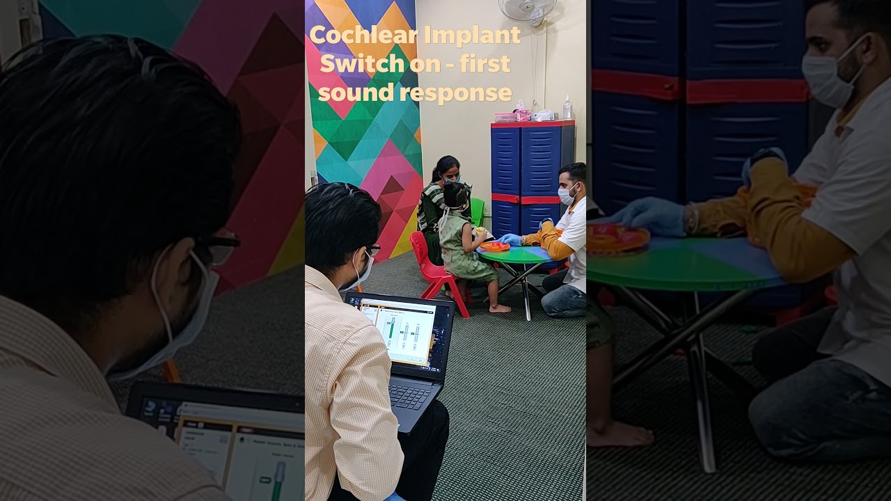 Wireless Cochlear Implant Switch on and Mapping by senior Audiologist at SSHC, Ludhiana, Punjab.