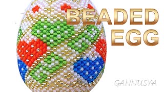 HANDMADE BEADED EASTER EGG SPRING  / NOT CROCHET  / ПИСАНКА З БІСЕРУ ВЕСНА / Пасхальное яйцо ВЕСНА