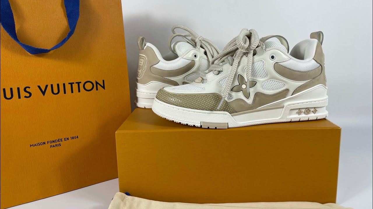 vuitton skate sneaker beige