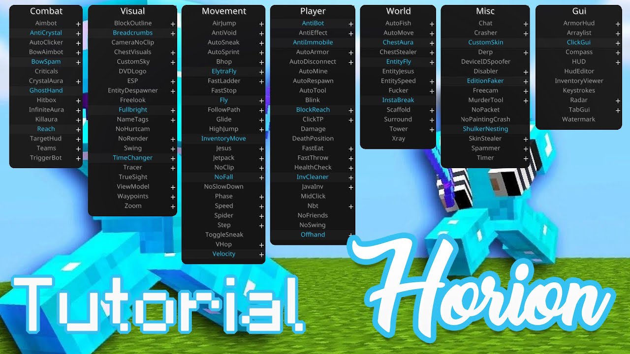 How to use horion hacked client tutorial 1 21 youtube