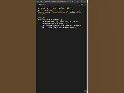 Palindrome In JavaScript | Check Whether a String is Palindrome or Not ...