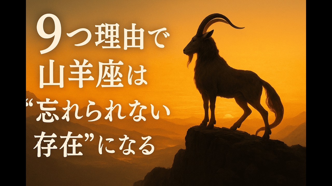 9つの理由で山羊座は“忘れられない存在”になる｜静けさの中で光り続ける人