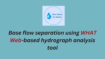 Base flow separation using WHAT Web based hydrograph analysis tool