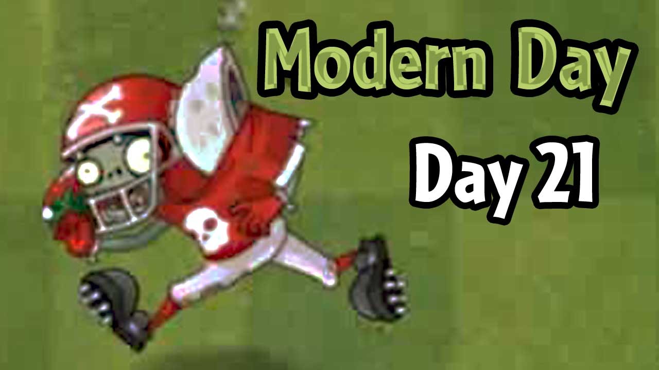 Plants vs Zombies 2 - Modern Day - Day 21: All-Star Zombie - YouTube