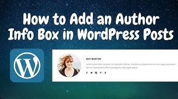 How to Add an Author Bio Box to WordPress Post