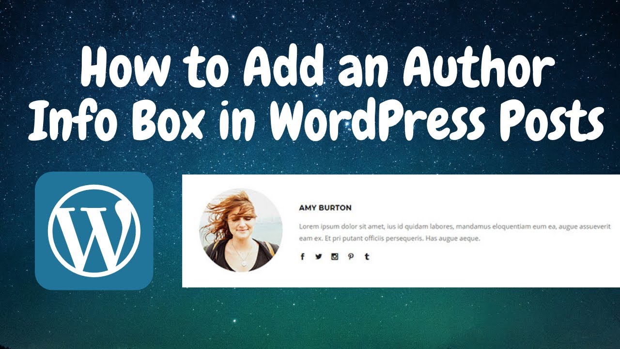 How to Add an Author Bio Box to WordPress Post