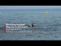Shocking Footage: Migrant Carries Baby During Family's Dangerous Swim to Spain
