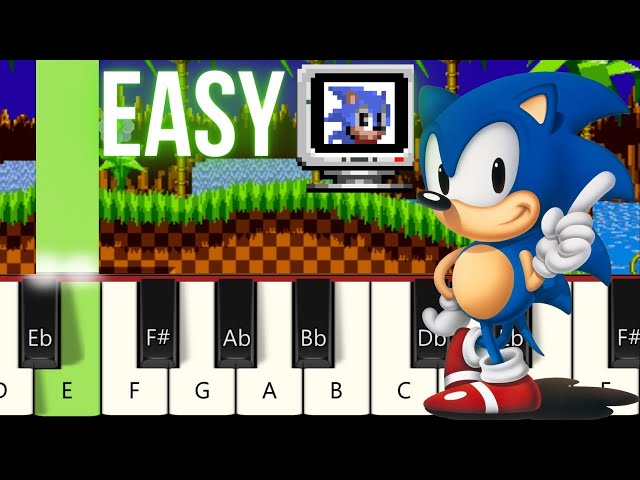 Green Hill Zone easy piano tutorial #fy #fyp #foryou #piano