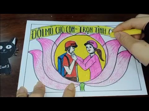 Video Vẽ tranh ĐỘI MŨ XINH - BẢO VỆ CHÚNG MÌNH | Vẽ tranh... - youtube