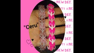 New Ceru Hook Only Rainbow Loom Bracelet/How To Tutorial