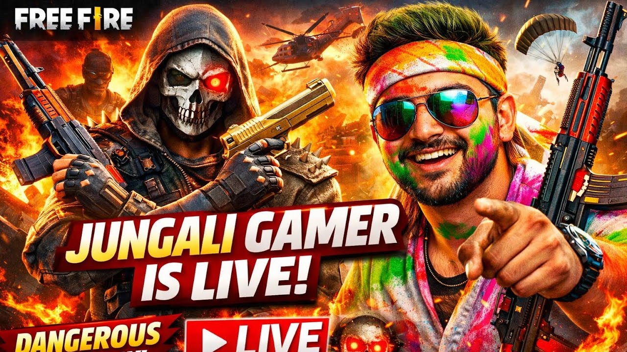 JUNGALI GAMER  is live! with a dangerous gameplay in free fire
