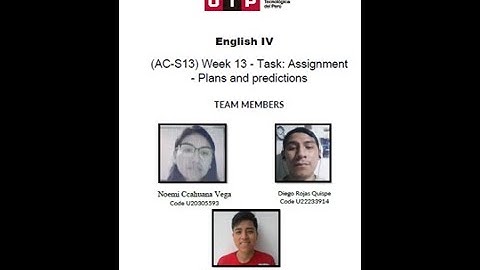 (AC-S13) Week 13 - Task: Assignment - Plans and predictions