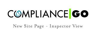 New Site Page - Inspector View