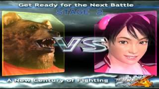 #729 Tekken 4 (PS2) Hidden Characters (4/12): Kuma playthrough.