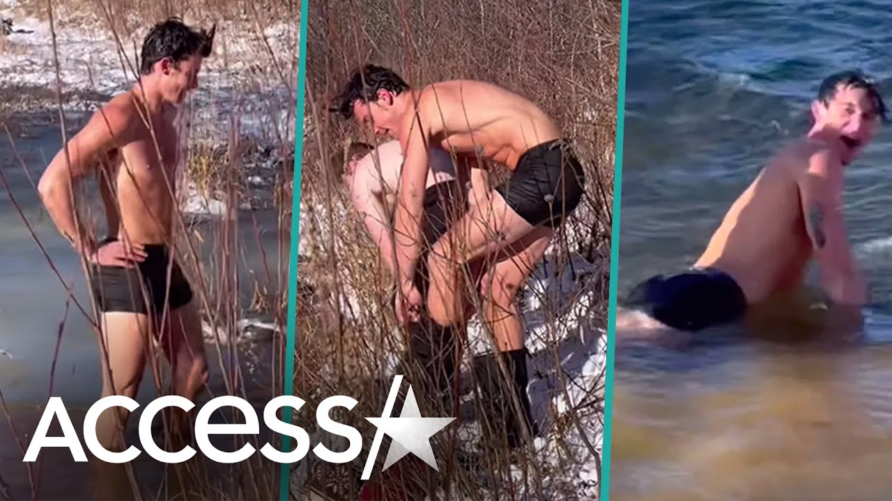 Shawn Mendes Plunges Into Icy River In His Underwear On Christmas