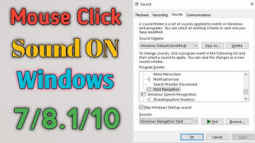 How to Enable Mouse Click Sound on Windows 7/8.1/10