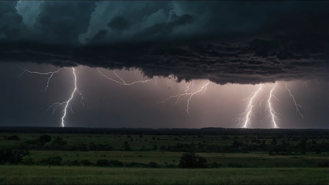 Deep Sleep Thunderstorm Heavy Rain and Lightning Ambience - YouTube