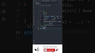 Join the dictionary in python simply | #mrlazyprogrammer #python #mr