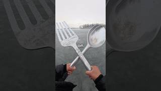 I fished for a huge meal on melting ice