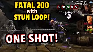 MK Mobile. This EPIC Stun Loop Strategy DESTROYED Fatal Tower 200 in "Almost" ONE SHOT!