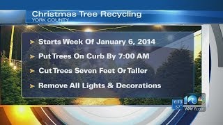 Christmas tree recycling program in York County