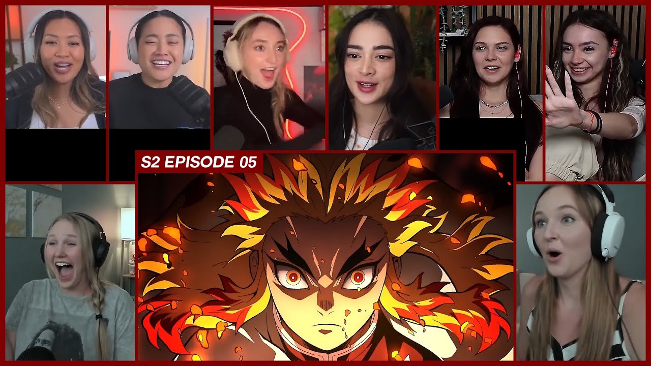 [GIRLS REACT] Rengoku Wakes Up | Demon Slayer S2 Ep 5 (Mugen Train Movie) Girl Reaction Mashup