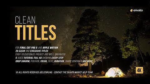 Gold Clean Titles For Final Cut Pro X /// After Effects Template