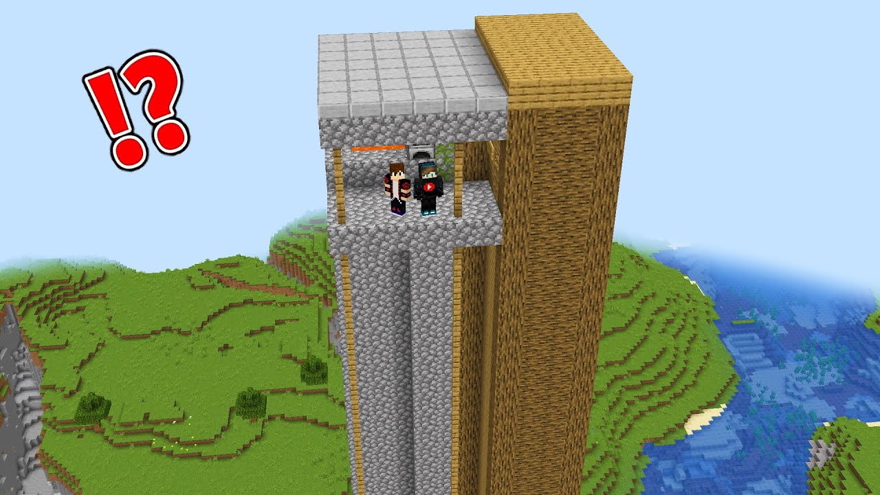 ماين كرافت : حاولت اطلع من اطول بيت في القرية 1,000 بلوكة  !!؟ 😱🔥