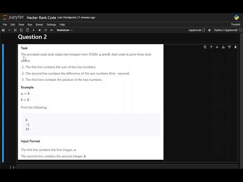 Python Solution to Arithmetic Operations Problem (HackerRank Challenge)
